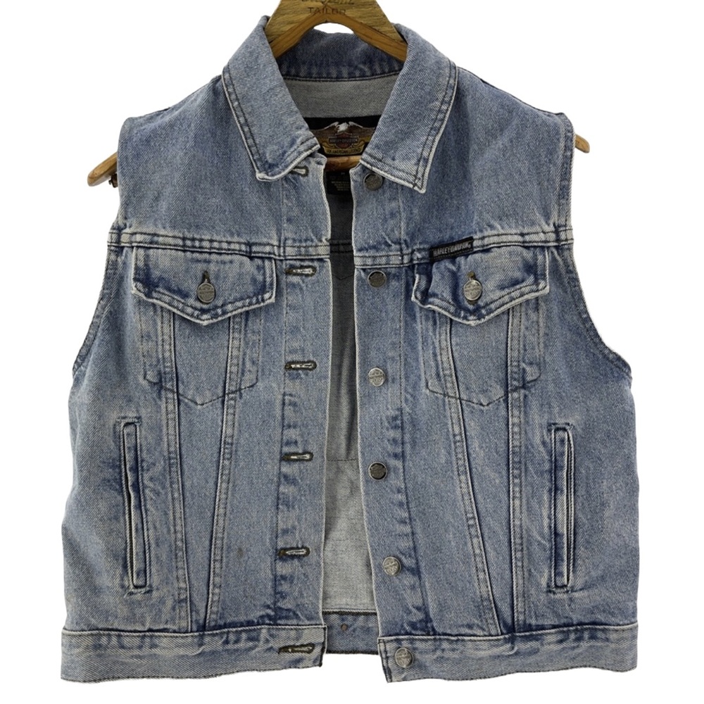 Harley Davidson Denim Vest HOG Patch Medium